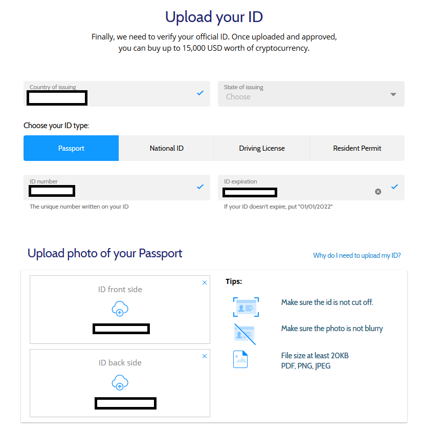 Coinmama verification process