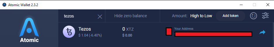 tezos wallet receive adress